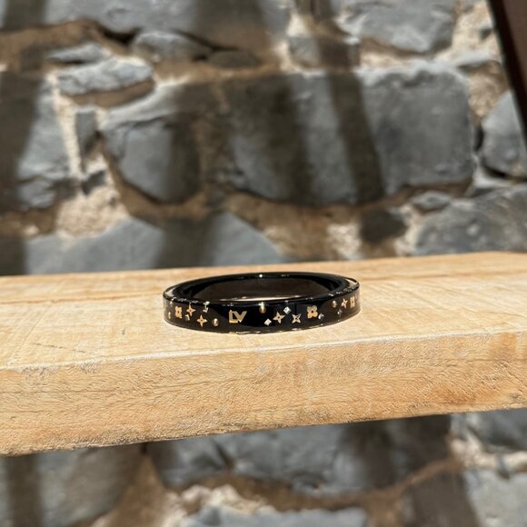Louis Vuitton Black Inclusion Art Deco Bangle Bracelet - Picture 3 of 9